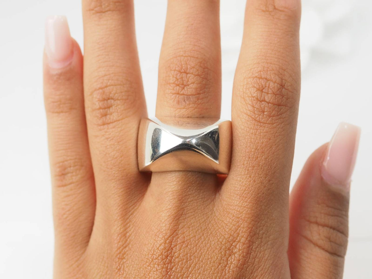 Bague Hermès vintage Palmyre en argent