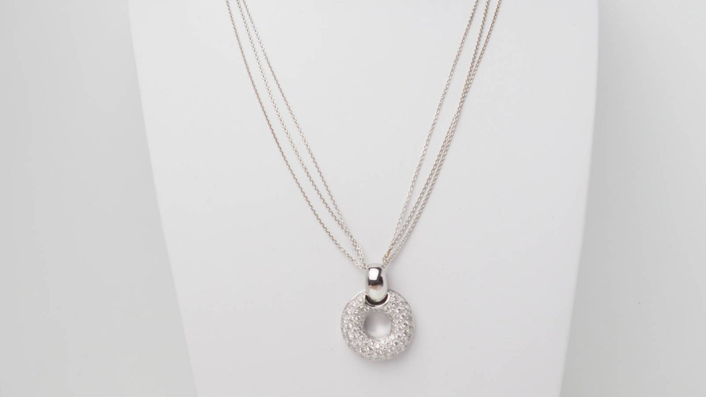 Collier en or blanc et diamants