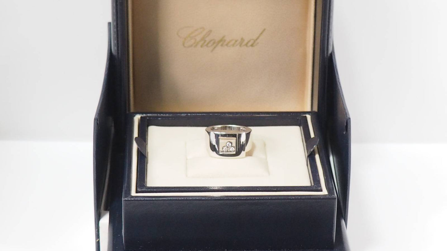 Bague Chopard Happy Diamonds en or blanc et diamants