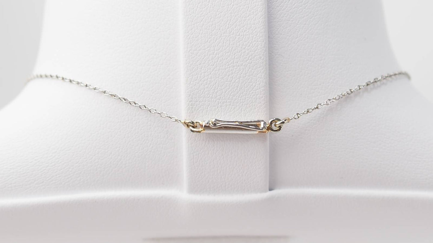 Collier ancien en or platine et diamants