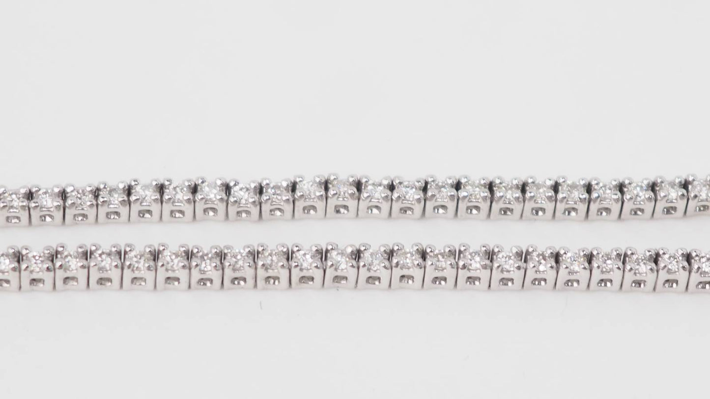 Collier rivière en or blanc et diamants