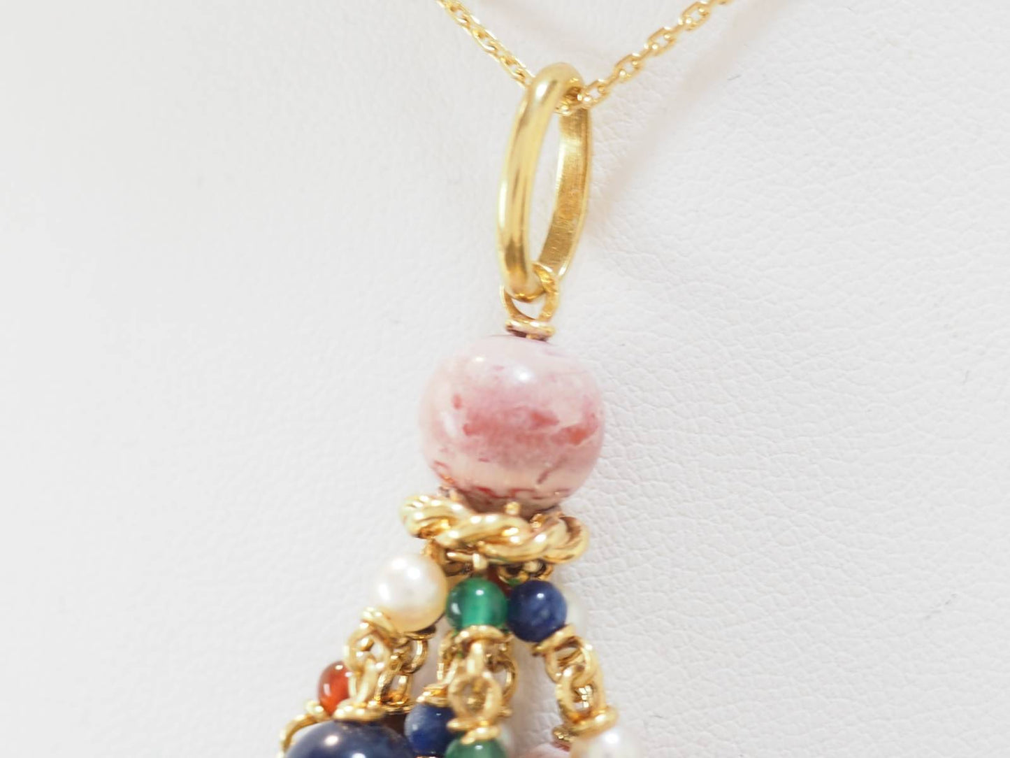 Pendentif Grappe en or jaune et pierres fines