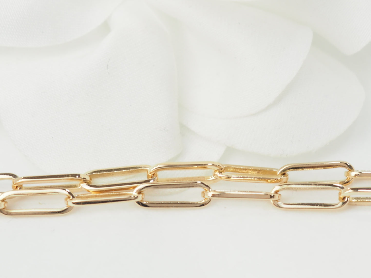 Sautoir maille rectangle en or jaune