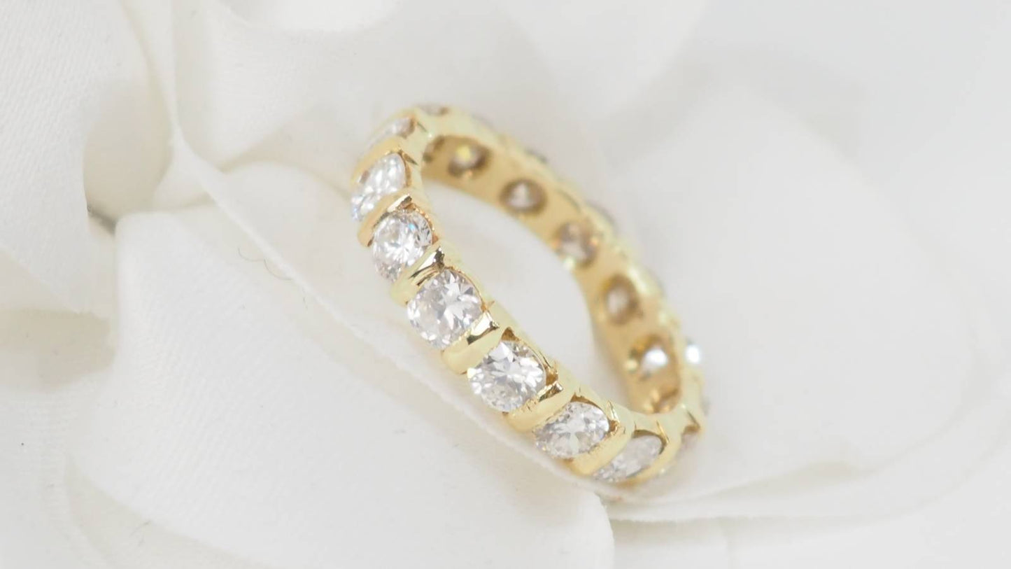 Alliance américaine en or jaune et diamants 2,40cts