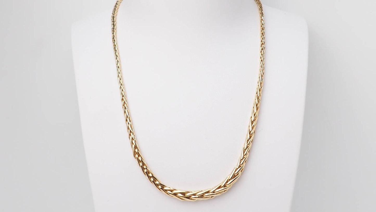 Collier maille palmier en or jaune