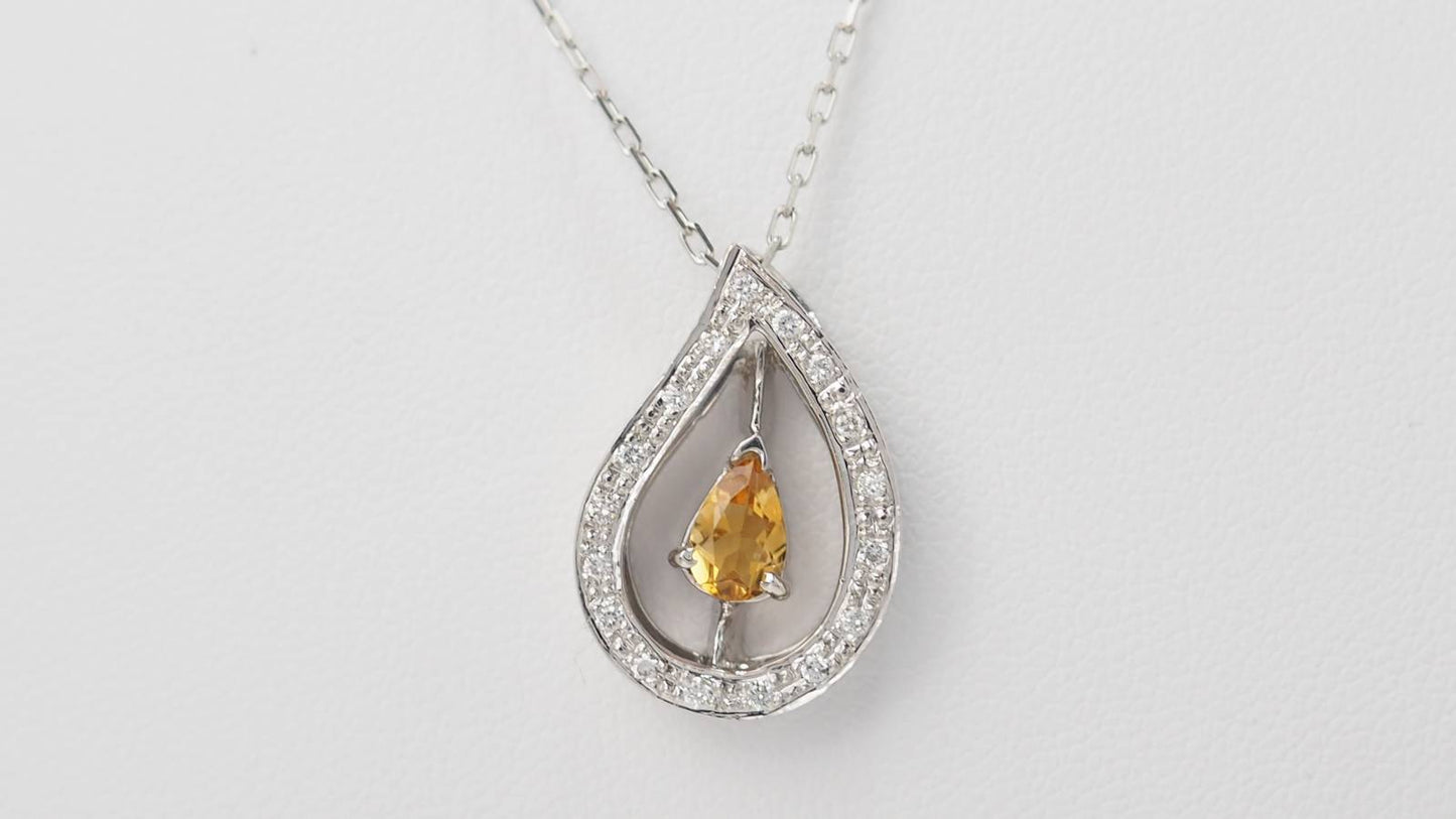 Collier en citrine et diamants