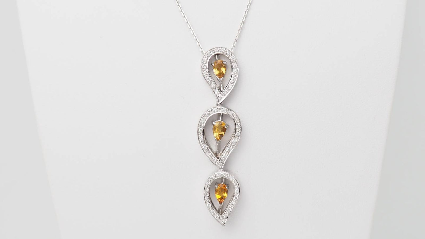 Collier en citrine et diamants