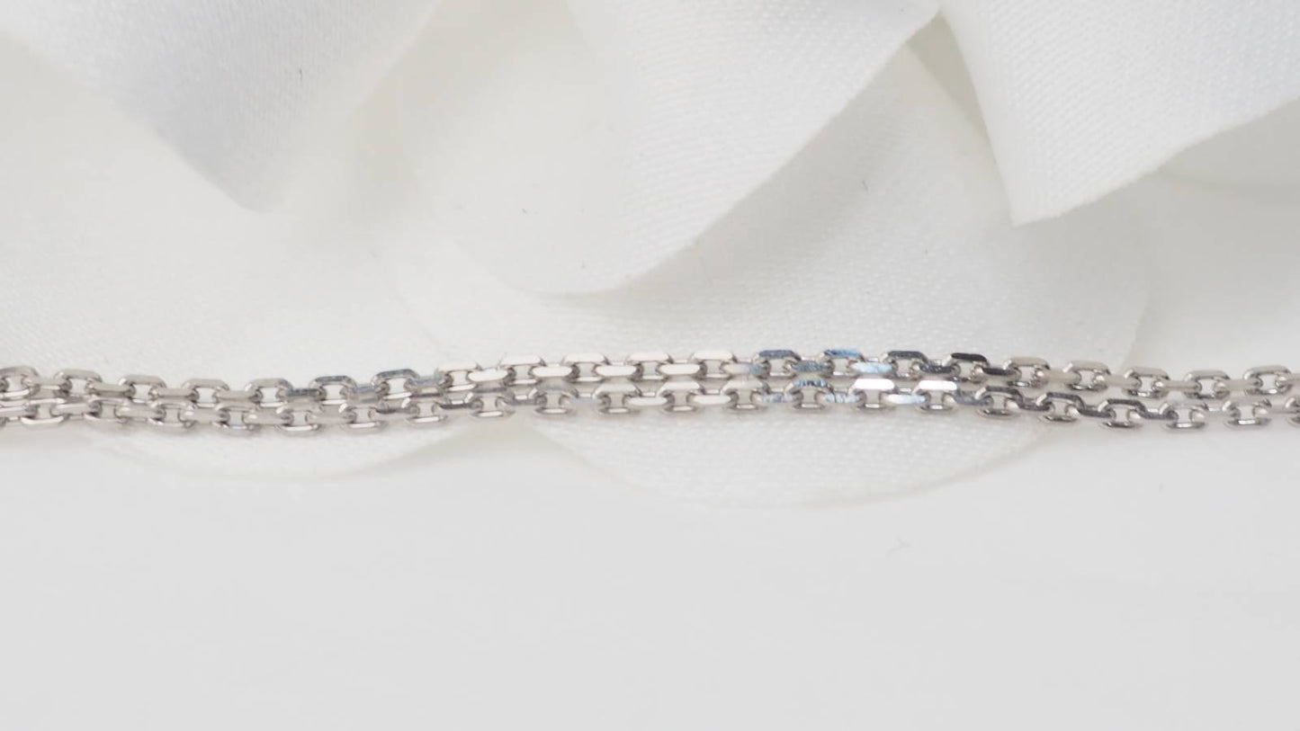 Collier en or blanc, citrine et diamants