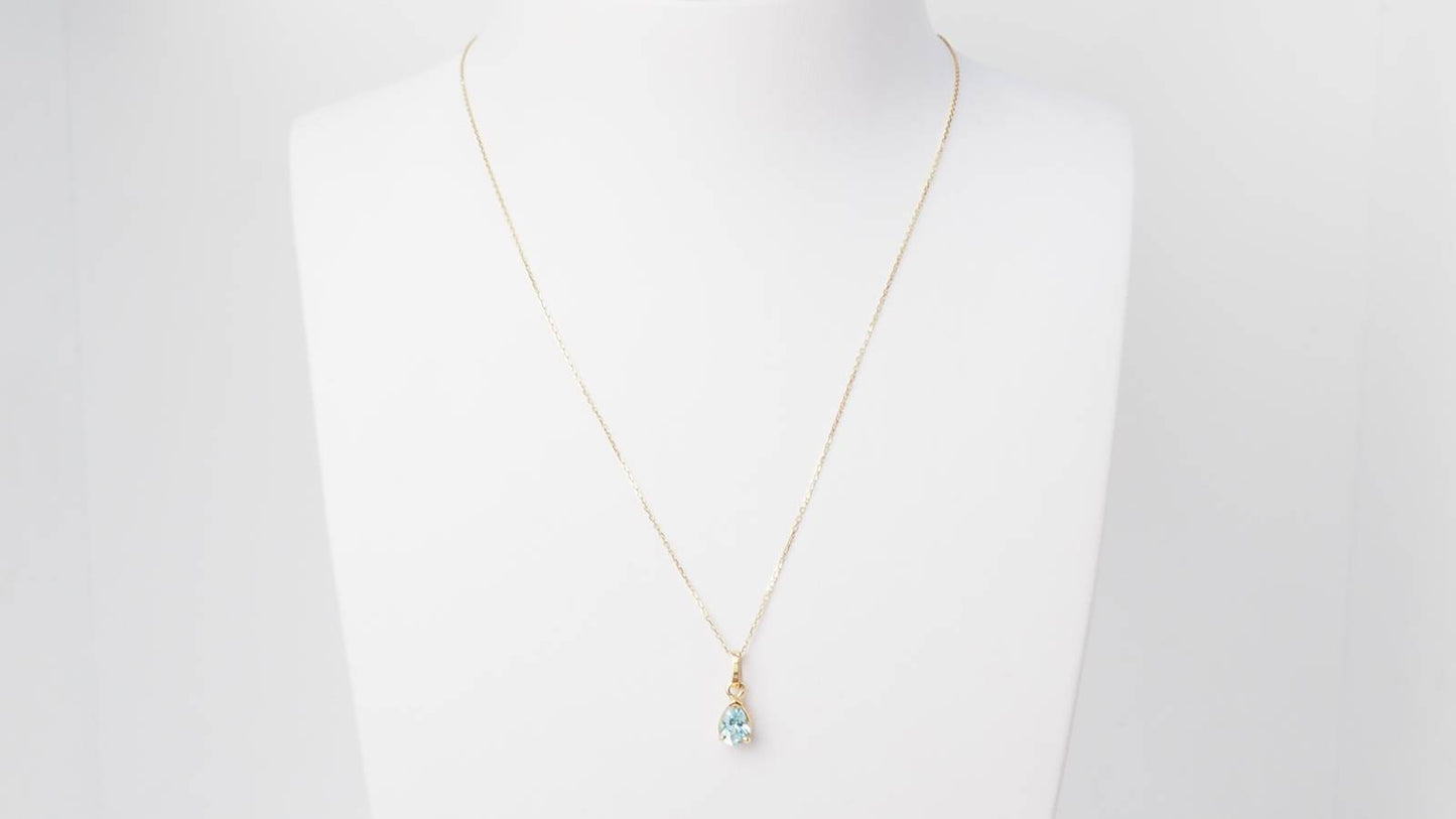 Collier solitaire en or jaune