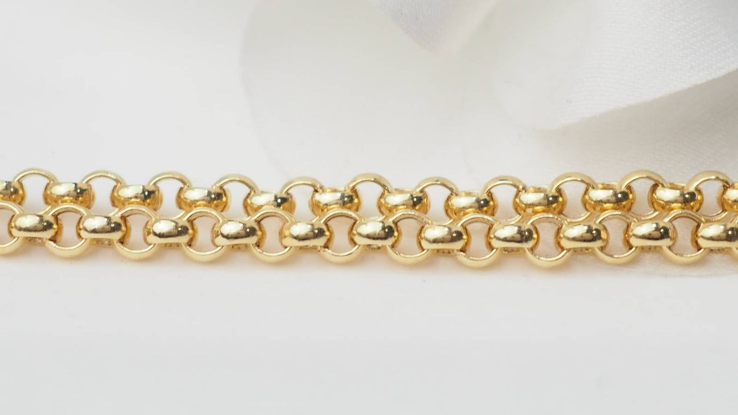 Collier maille jaseron en or jaune