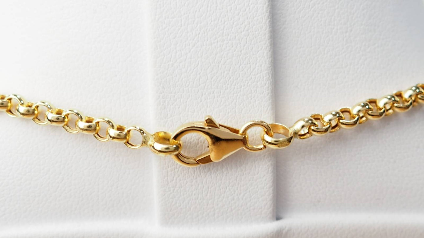 Collier maille jaseron en or jaune