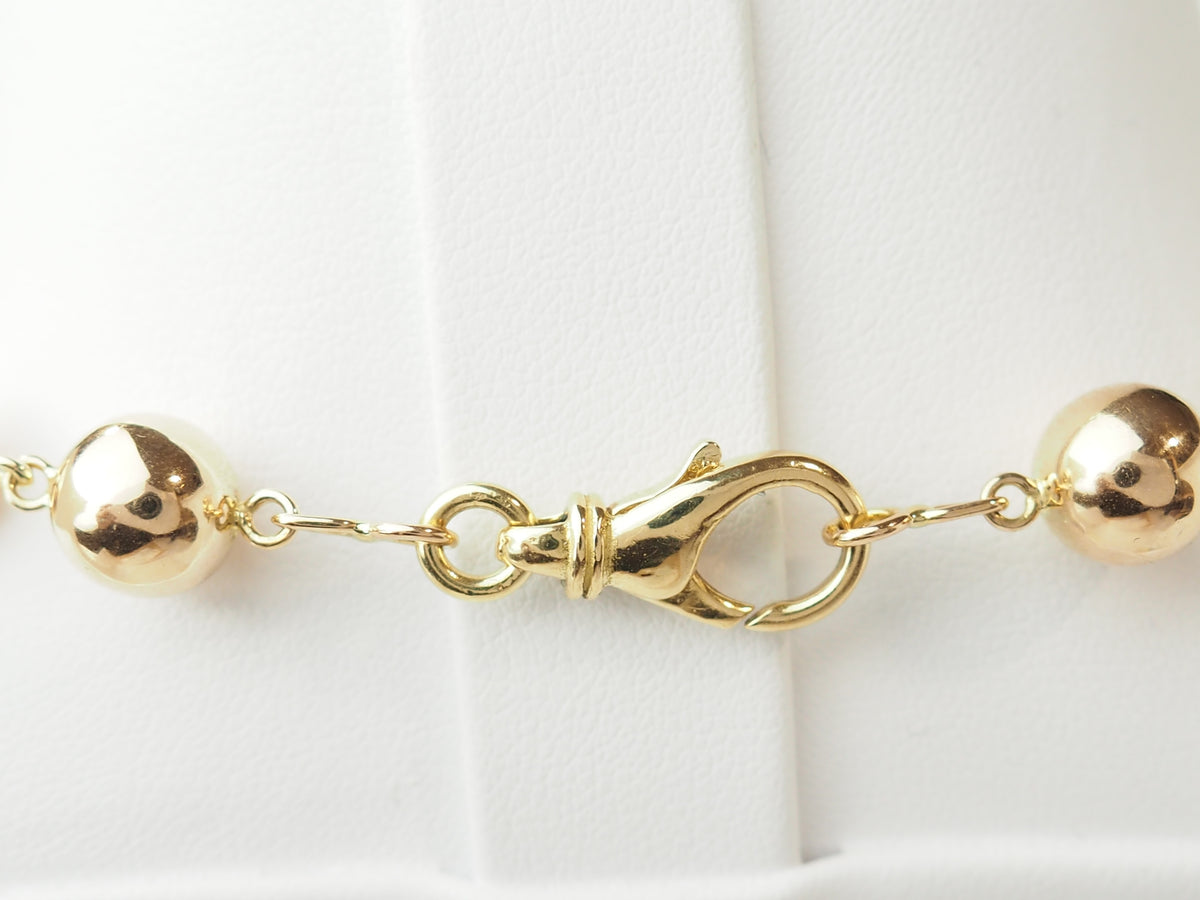 Collier marseillais en or rose - Boules régulières 9 mm