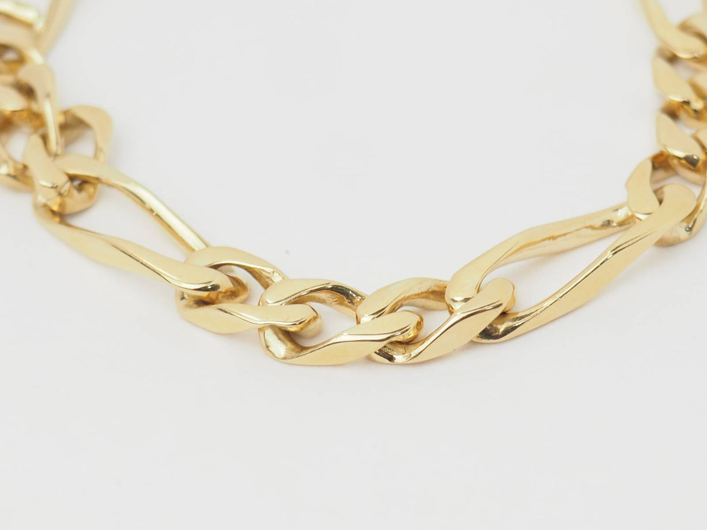 Bracelet vintage chaine maille figaro alternée 1/3