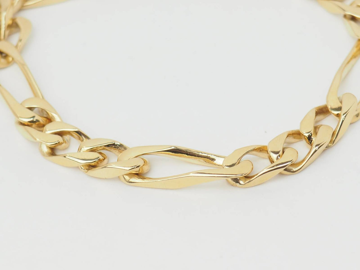 Bracelet vintage chaine maille figaro alternée 1/3