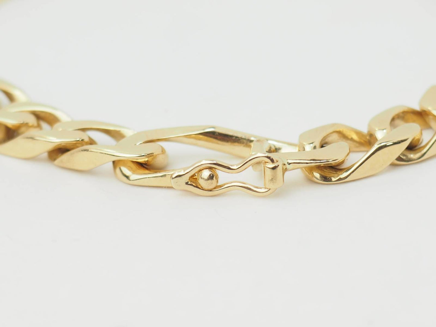 Bracelet vintage chaine maille figaro alternée 1/3