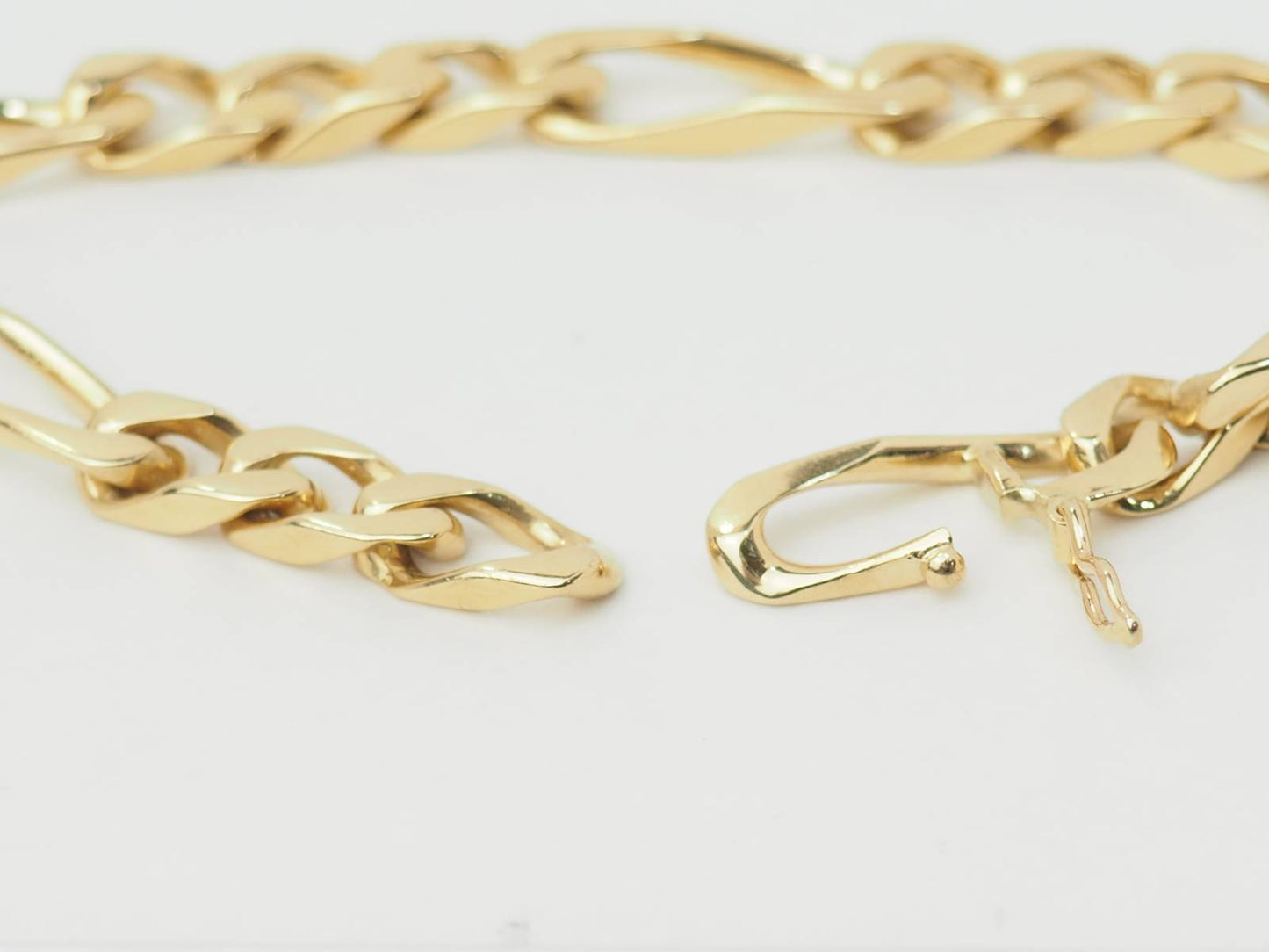 Bracelet vintage chaine maille figaro alternée 1/3