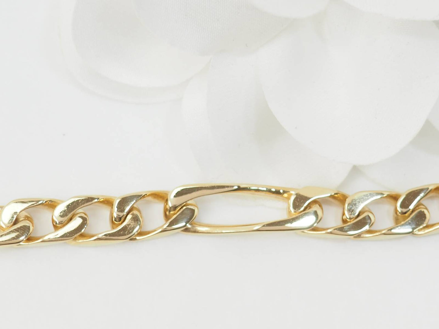 Bracelet vintage chaine maille figaro alternée 1/3
