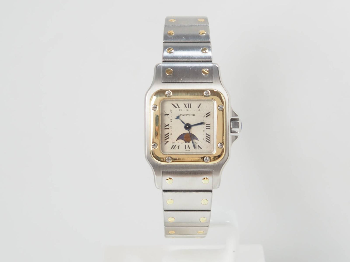 Montre Cartier Santos galbée Moonphase