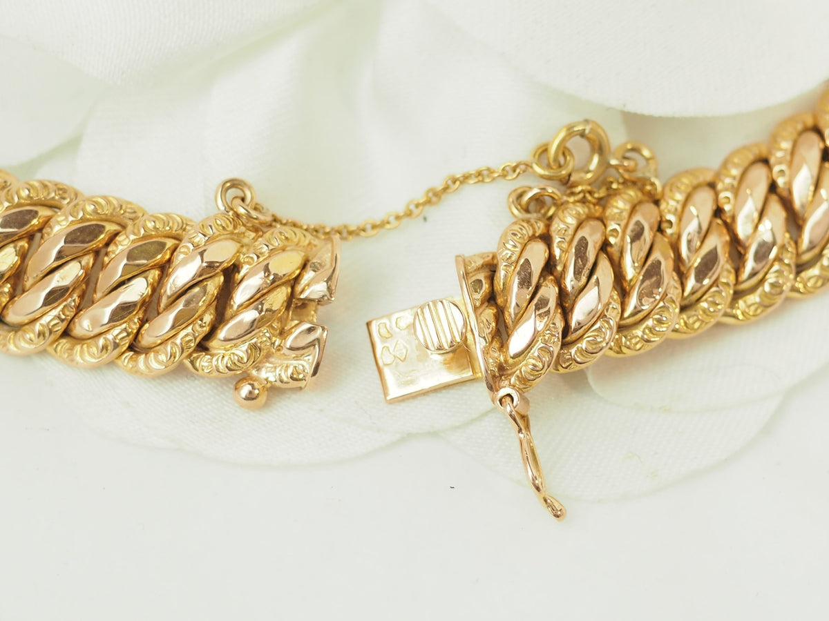 collier maille américaine en or rose