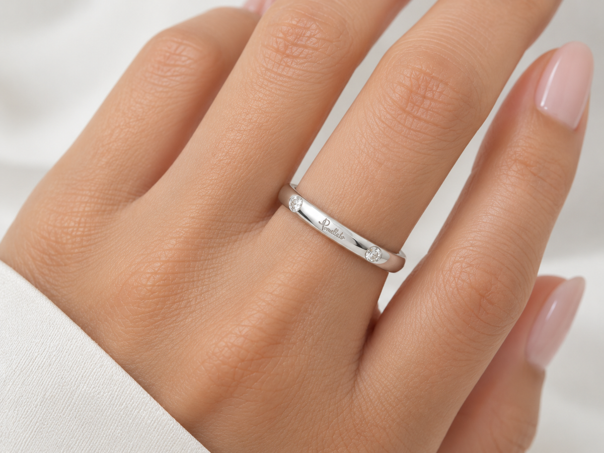 Alliance Pomellato Lucciole en or blanc 18 carats et diamants 0,13 ct