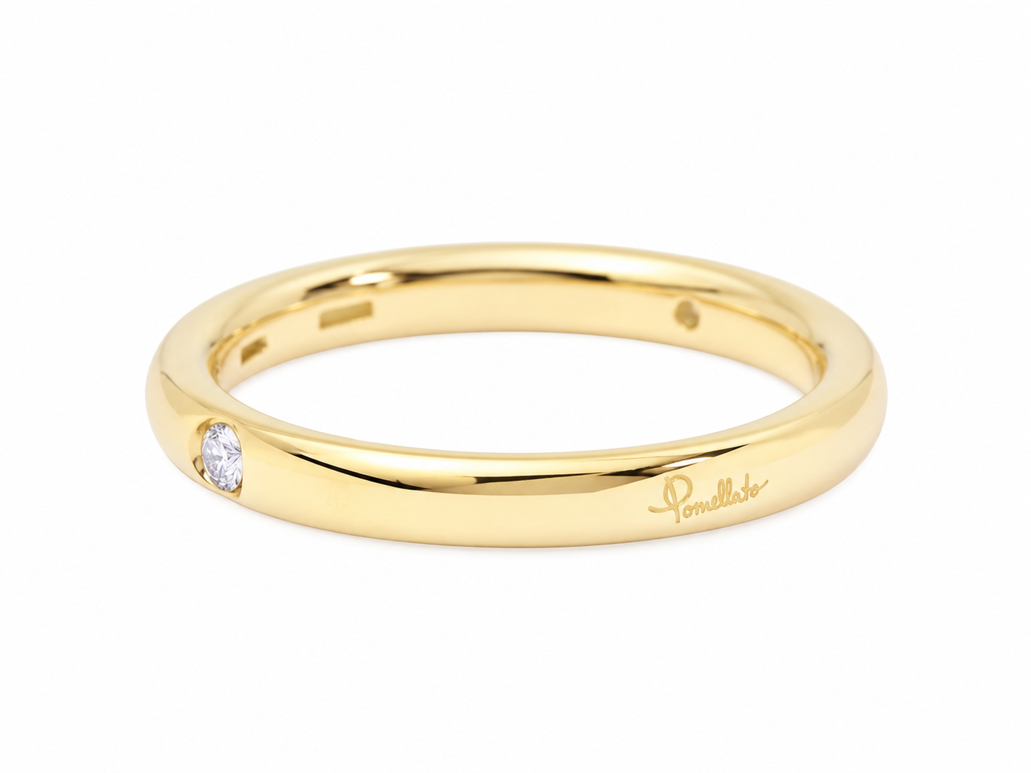 Alliance Pomellato Lucciole en or jaune 18K sertie d’un diamant de 0,03 ct