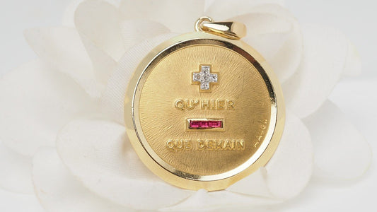 Médaille d'Amour Augis En Or Jaune Diamants