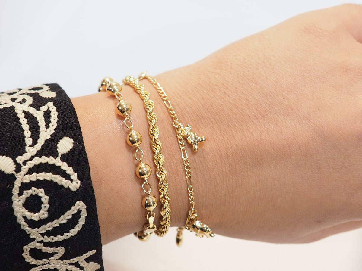 Bracelet marseillais boules en or jaune