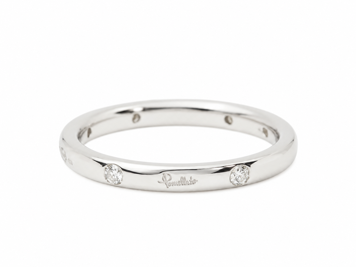 Alliance Pomellato Lucciole en or blanc 18 carats et diamants 0,13 ct
