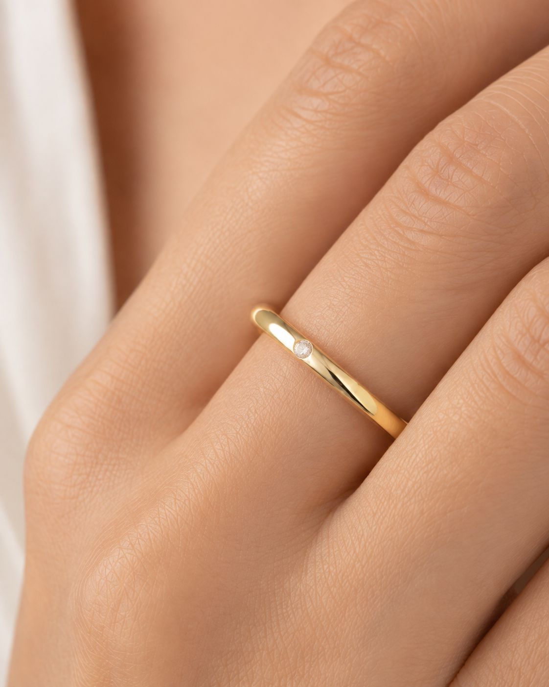 Bague Pomellato Lucciole or jaune diamant 0,03 ct – taille 51