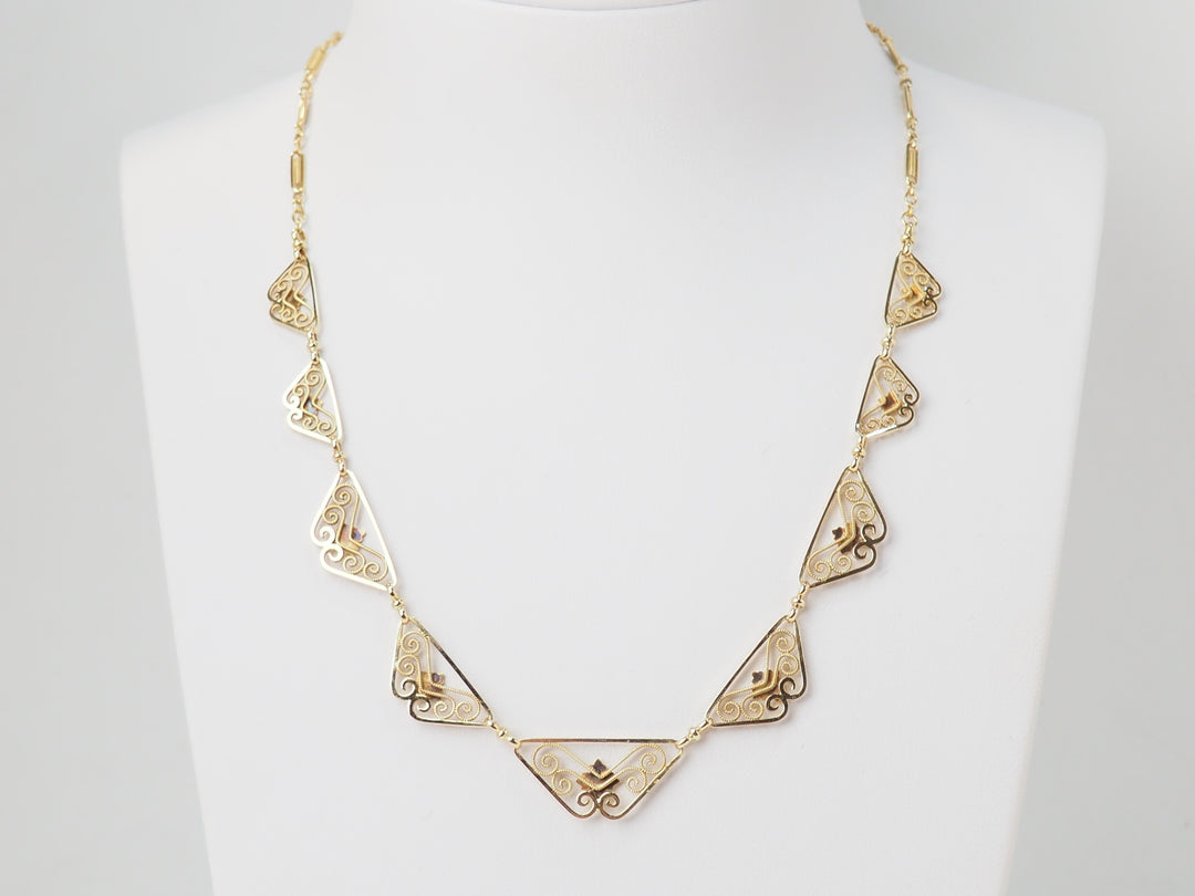 Collier draperie Fin XIXème