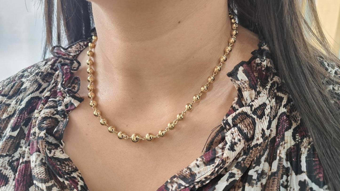 Collier boules Marseillais en en or rose
