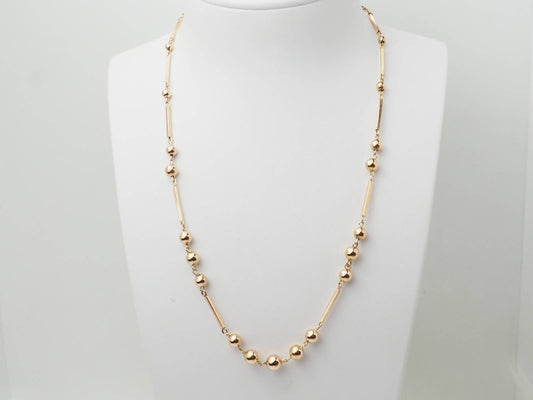 Collier boules en or rosé