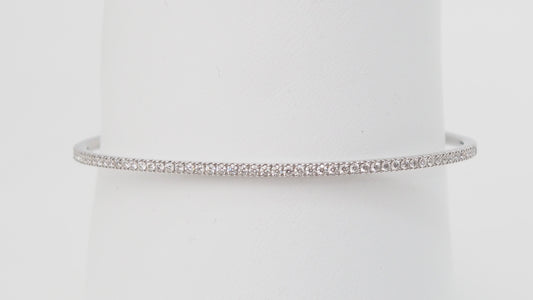 Bracelet Jonc en or blanc et diamants