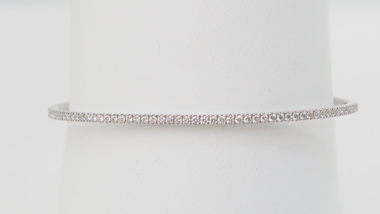 Bracelet Jonc en or blanc et diamants