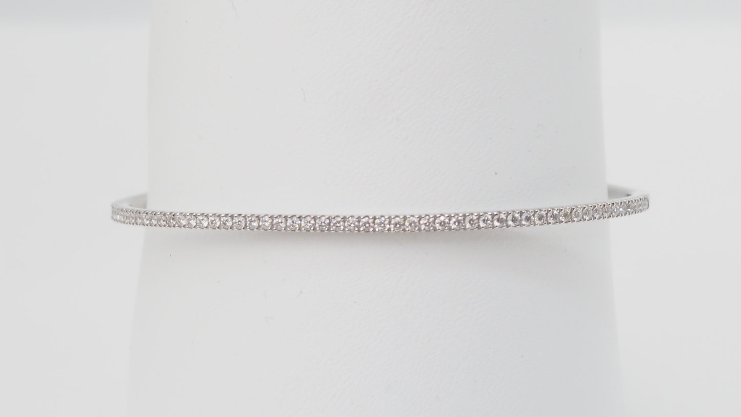 Bracelet Jonc en or blanc et diamants