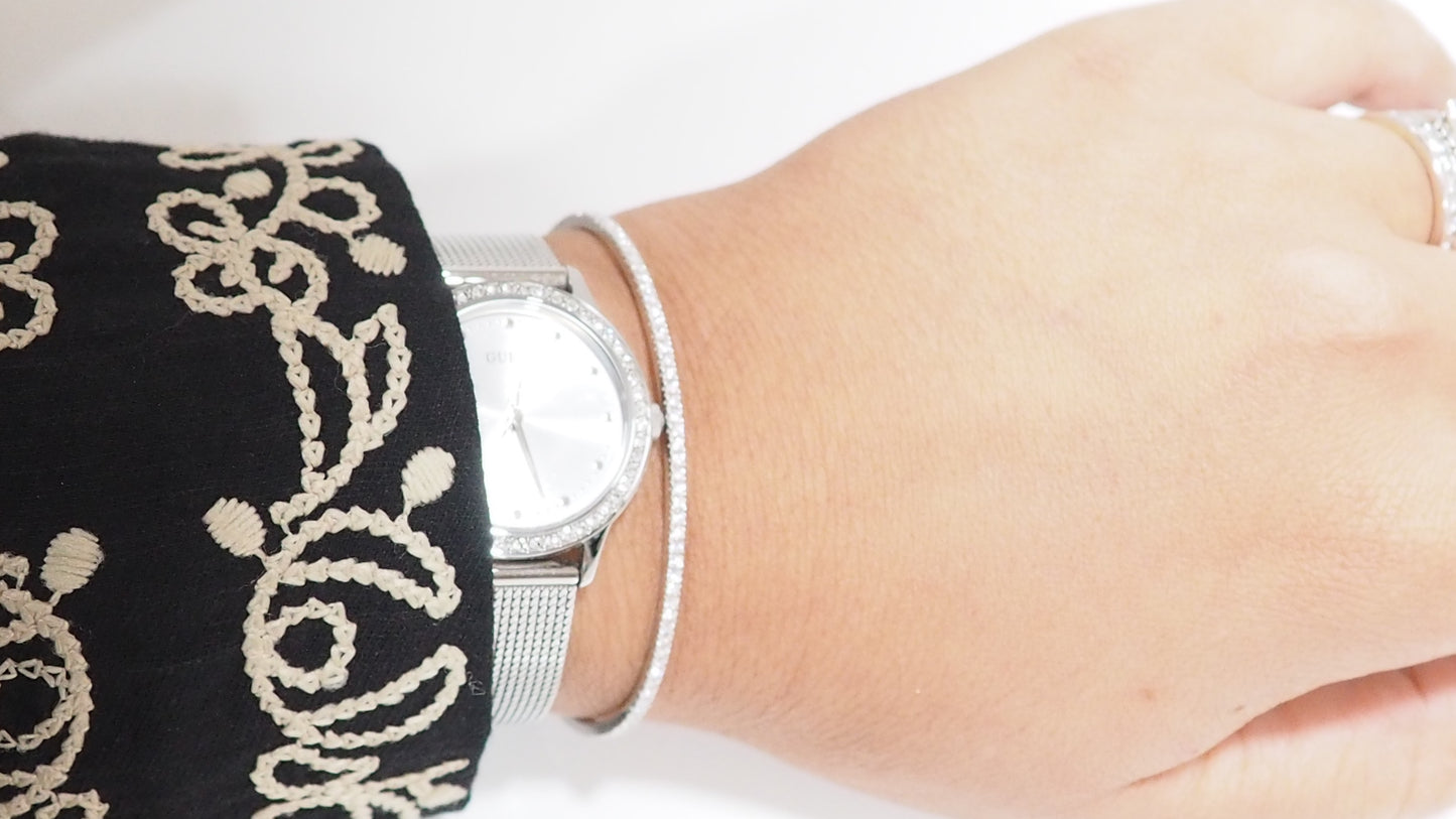 Bracelet Jonc en or blanc et diamants