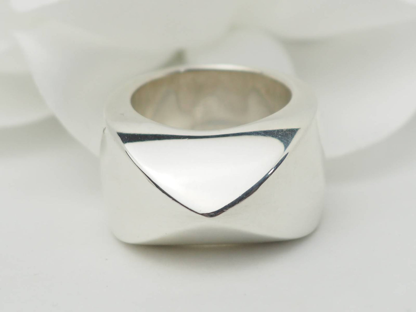 Bague Hermès vintage Palmyre en argent