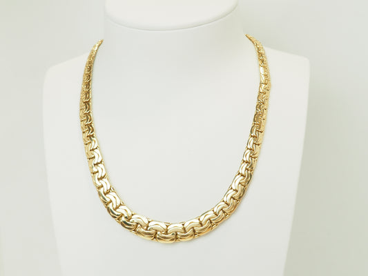 Collier en or jaune 18 carats à maille fantaisie