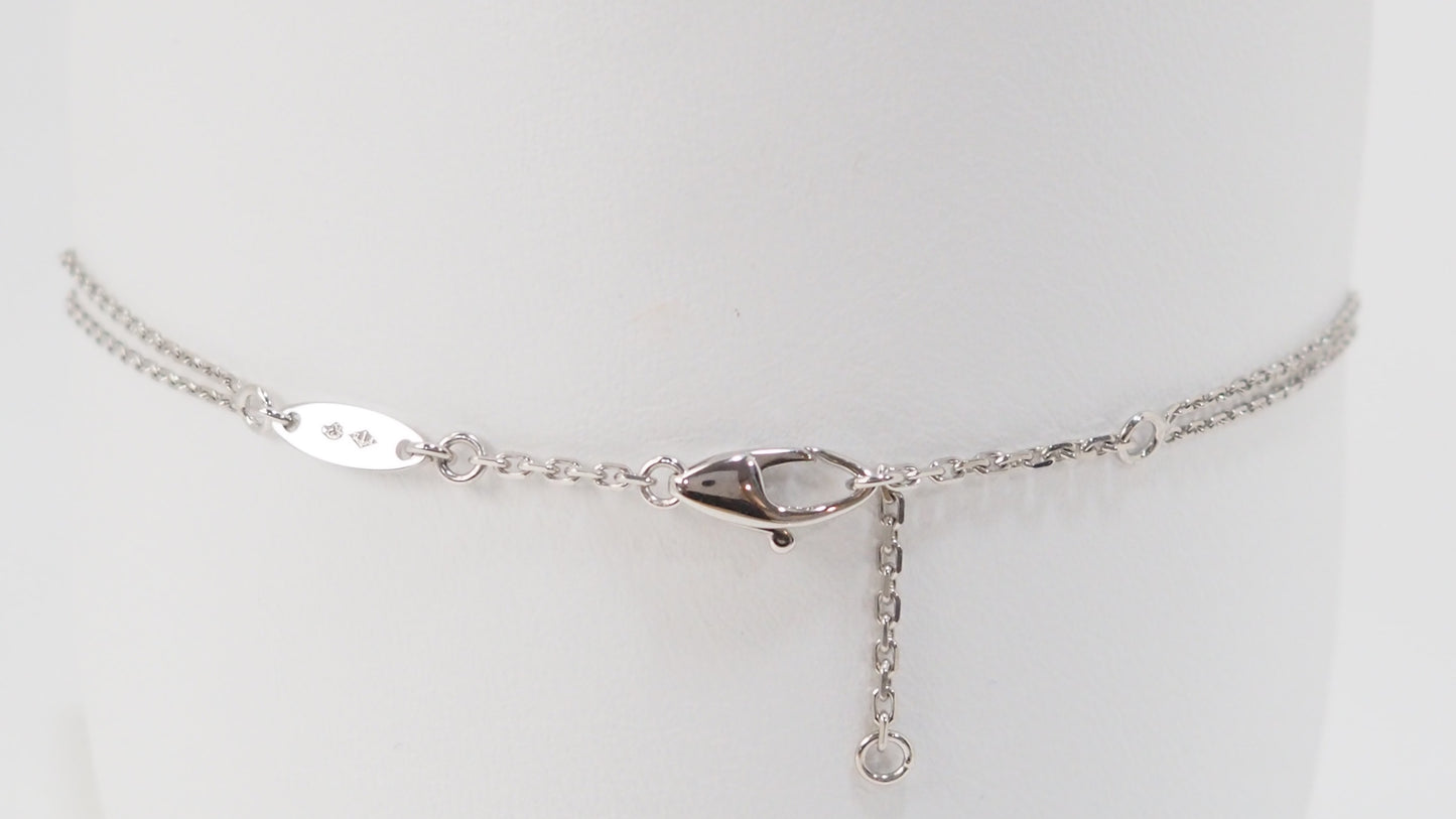 Bracelet souple en or gris et diamants