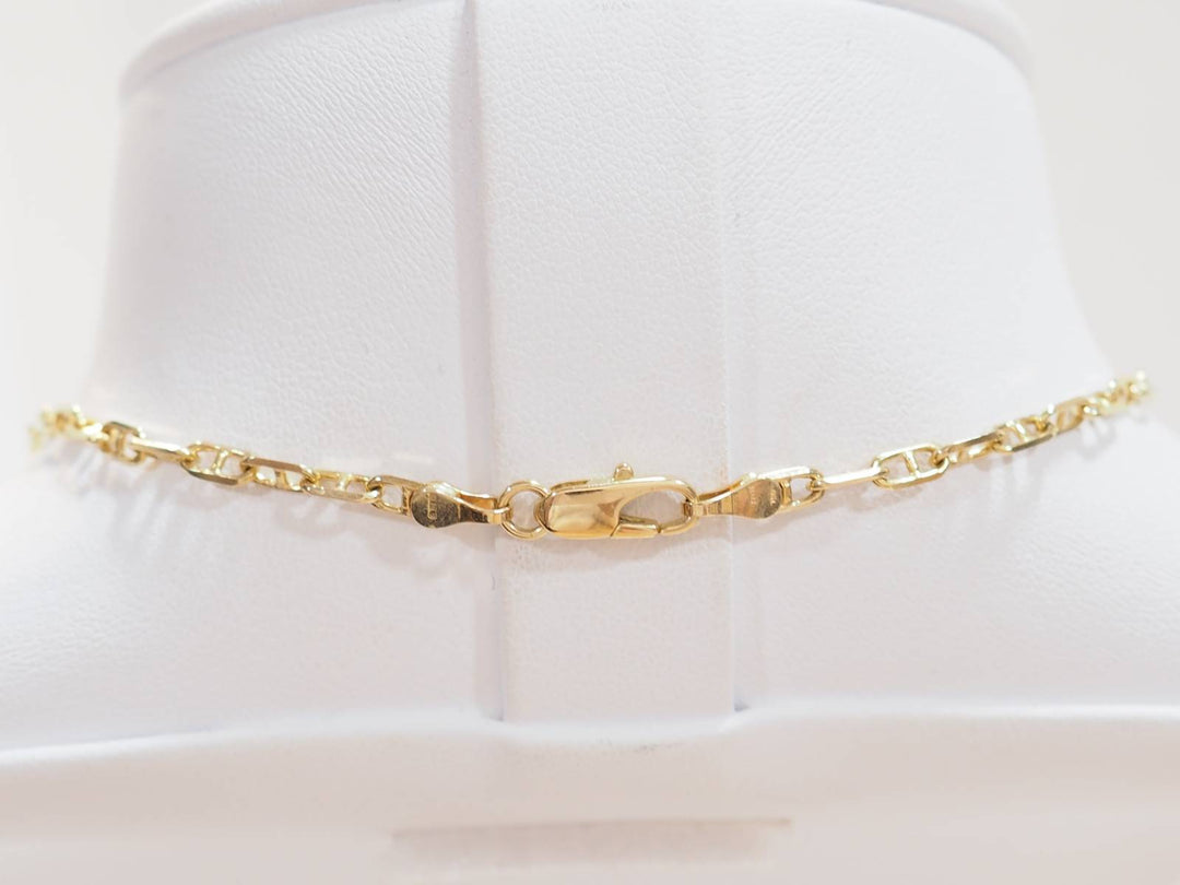 Collier maille marine en or jaune