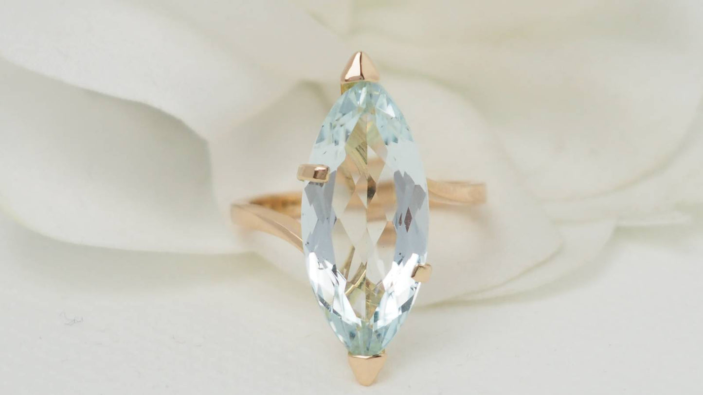 Bague aigue marine