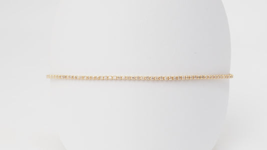 Bracelet rivière en or jaune et diamants