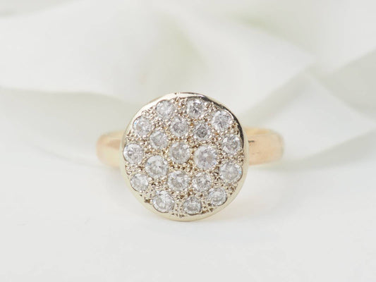 Bague en or jaune et diamants