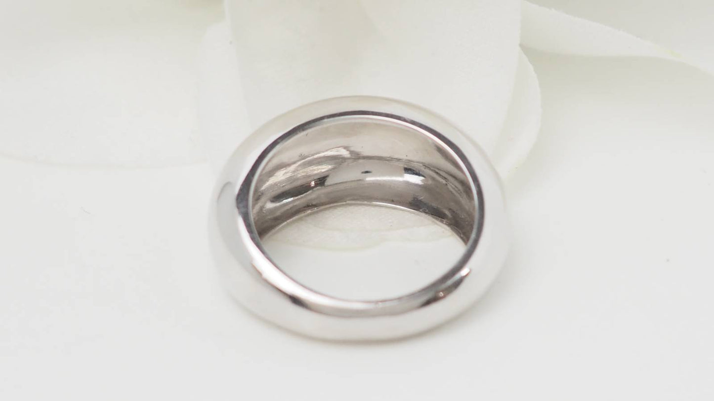 Bague jonc en or blanc