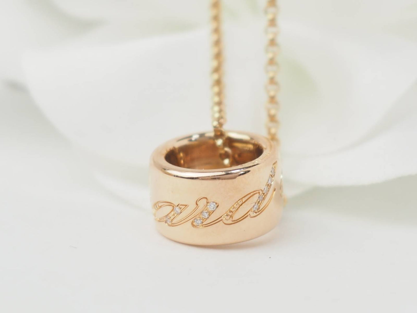 Collier Chopard en or rose et diamants