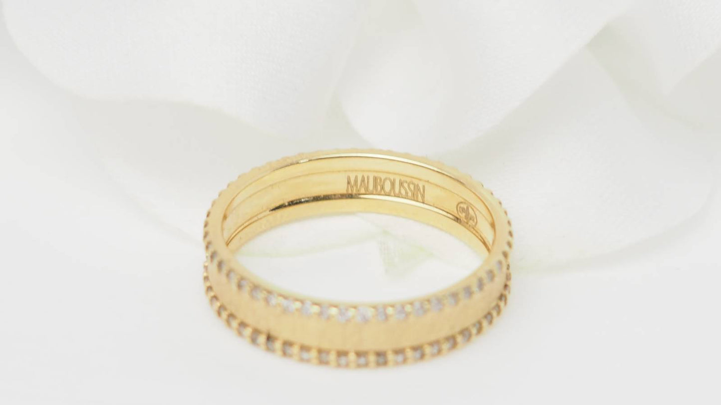 Bague Mauboussin "La vie Parisienne" or jaune et diamants
