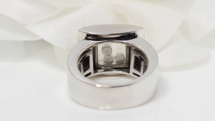 Bague Chopard Happy Diamonds en or blanc et diamants