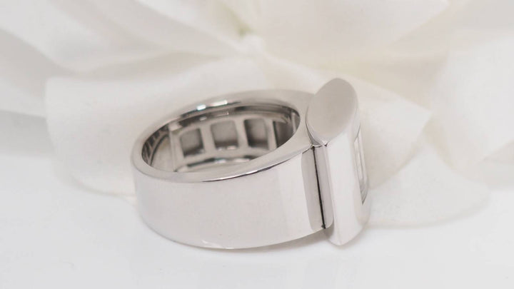 Bague Chopard Happy Diamonds en or blanc et diamants
