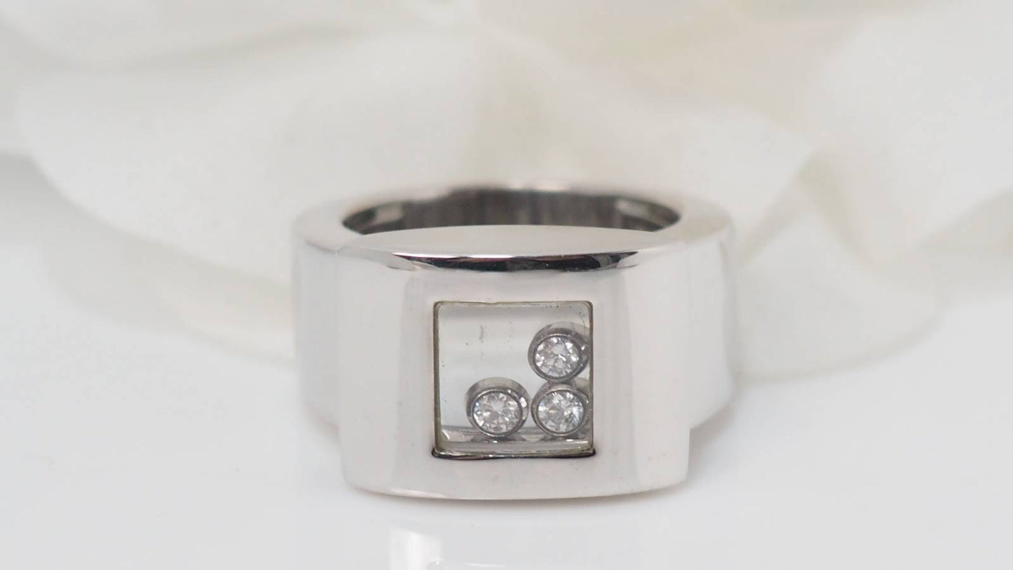 Bague Chopard en or blanc et diamant 