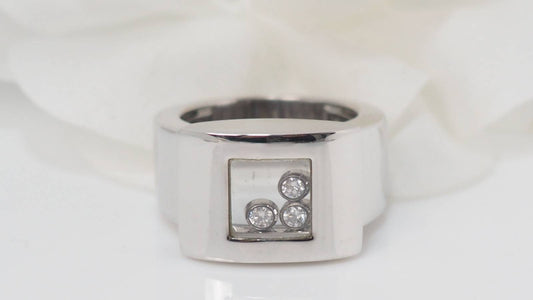 Bague Chopard en or blanc et diamant 